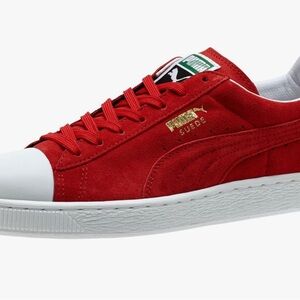 Puma Red Suede Sneakers